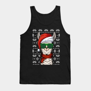 Llama Santa - Ugly Christmas Sweater - Llama Christmas Gift Tank Top